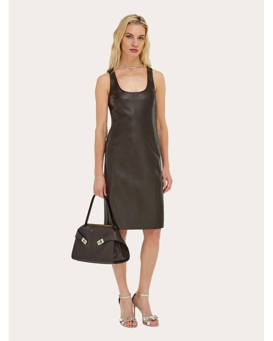 Ferragamo Black Hug Soft Shoulder Bag (M)