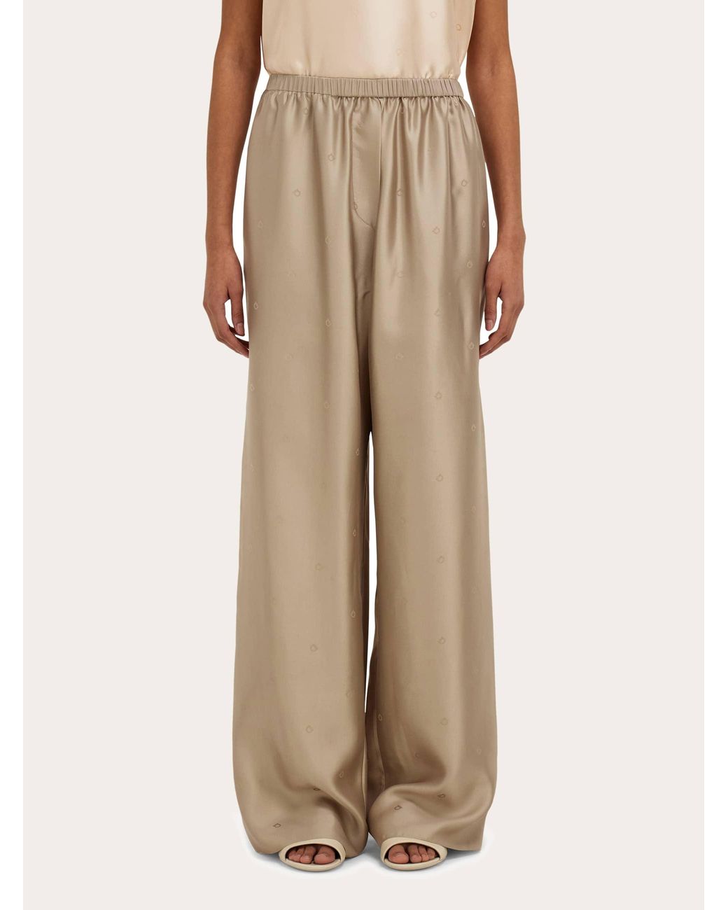 Ferragamo Natural Silk Trouser