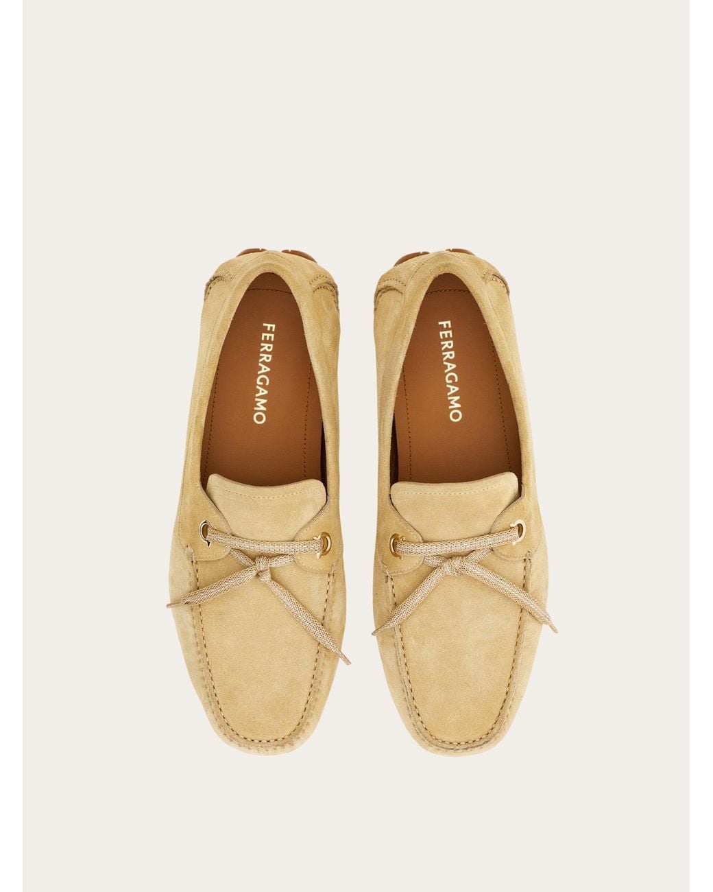 Ferragamo Natural Laced Driver for men