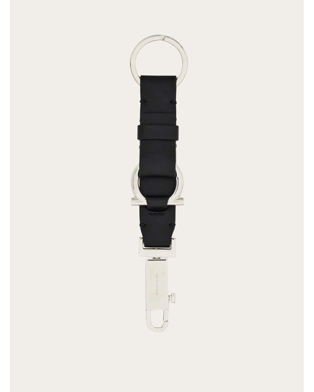 Ferragamo Natural Gancini Key Ring for men