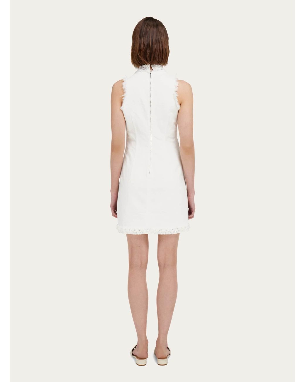 Ferragamo White Short Denim Dress