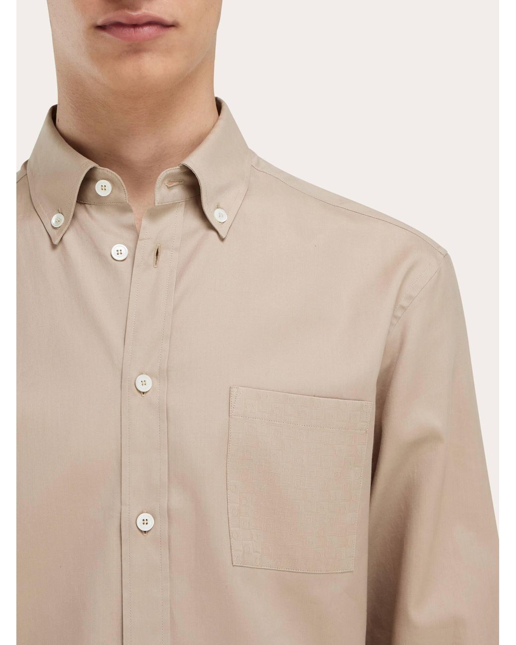 Ferragamo Natural Monogram Shirt for men
