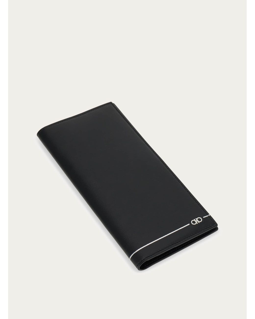 Ferragamo Black Gancini Organizer Wallet for men