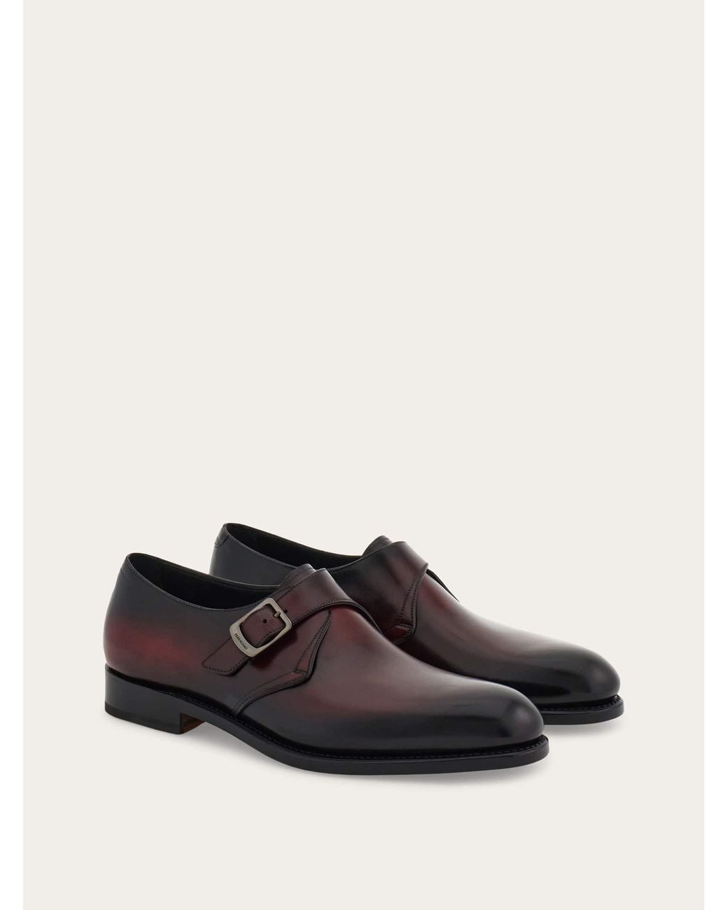 Ferragamo White Tramezza Single Monkstrap .5 for men