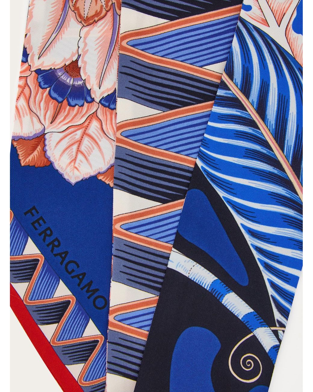 ボレロ・ショール Ferragamo Red/Bordeaux silk scarf with Giada print Giada print silk scarf - Women | Ferragamo