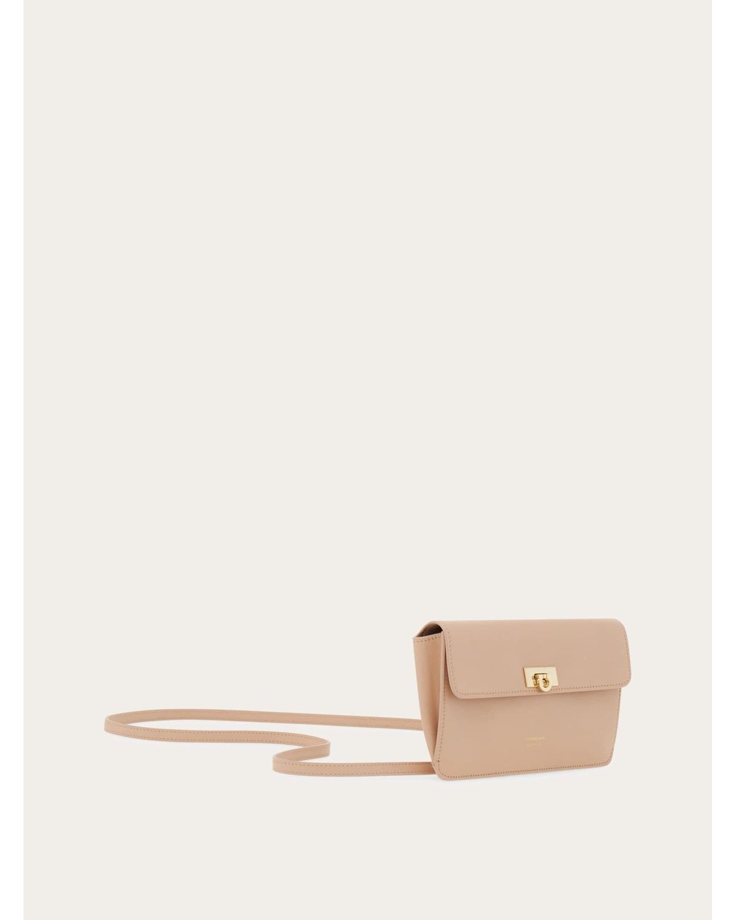 Ferragamo Natural Flat Gancini Minibag