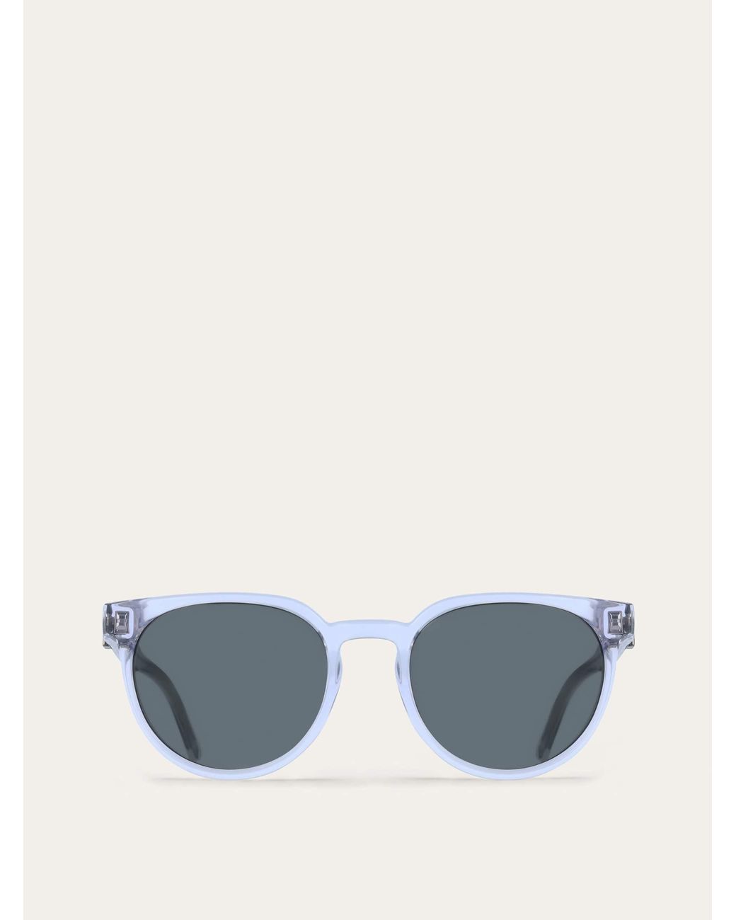 Ferragamo Blue Round Frame Sunglasses for men