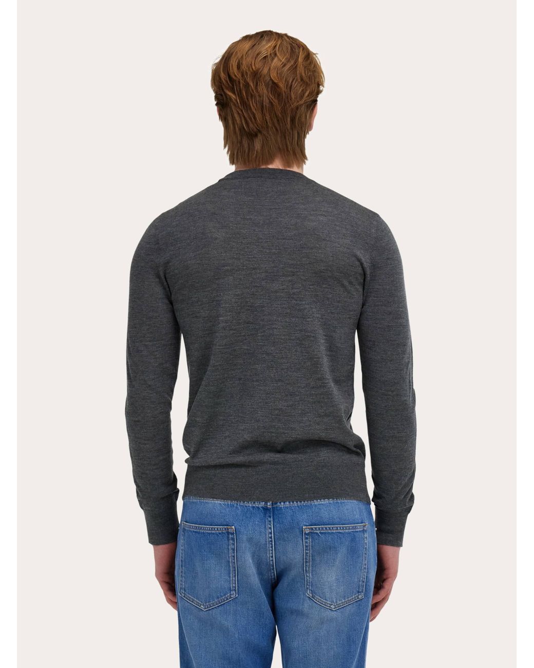 Ferragamo Blue Crew Neck Pullover for men