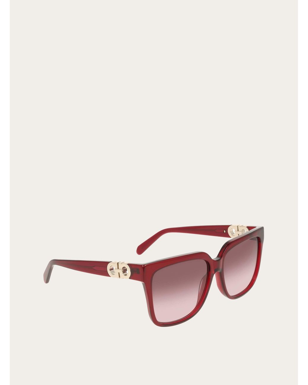 Ferragamo Pink Square Frame Sunglasses