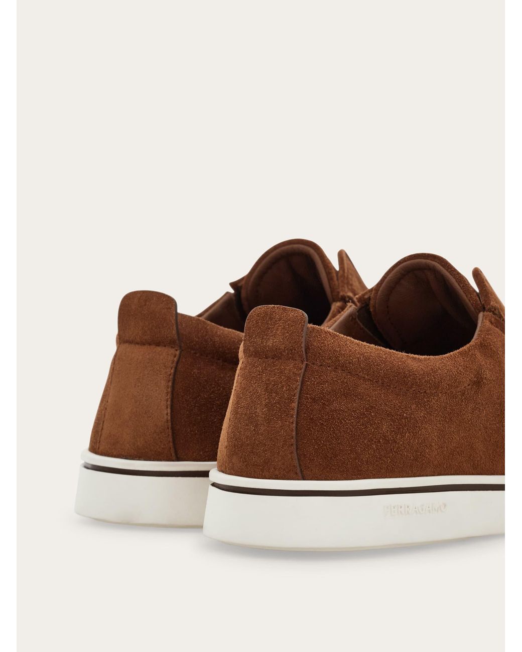 Ferragamo Brown Derby Slip-On for men