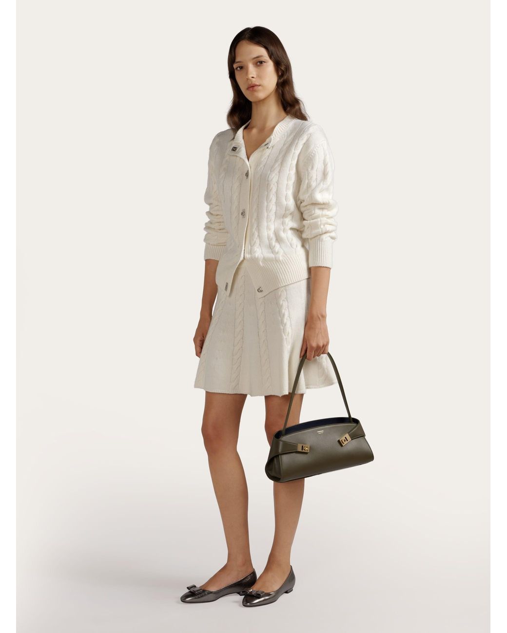 Ferragamo Green Hug East-West Shoulder Bag