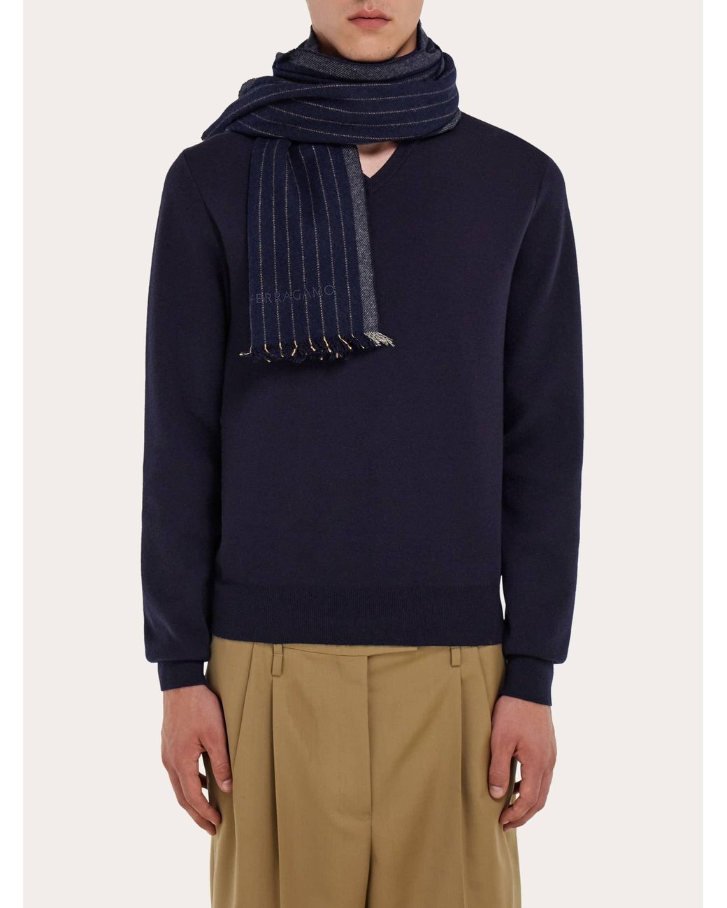 Uomo Sciarpa di Ferragamo in Blue da Uomo