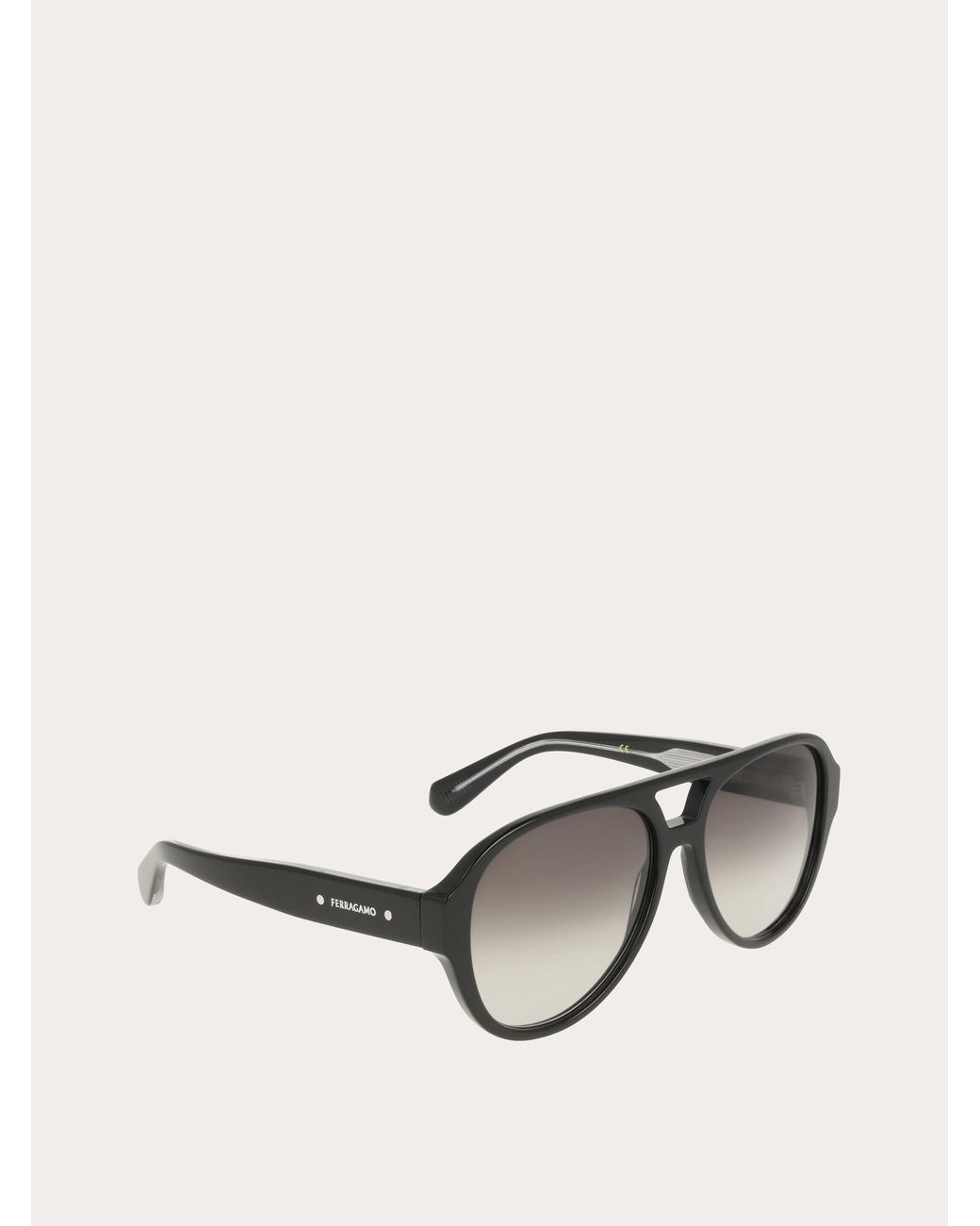 Ferragamo Black Aviator Frame Sunglasses