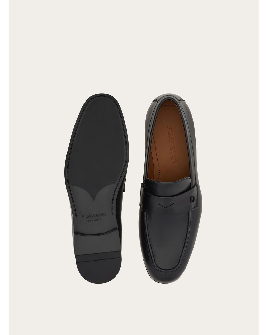 Ferragamo White Penny Loafer for men