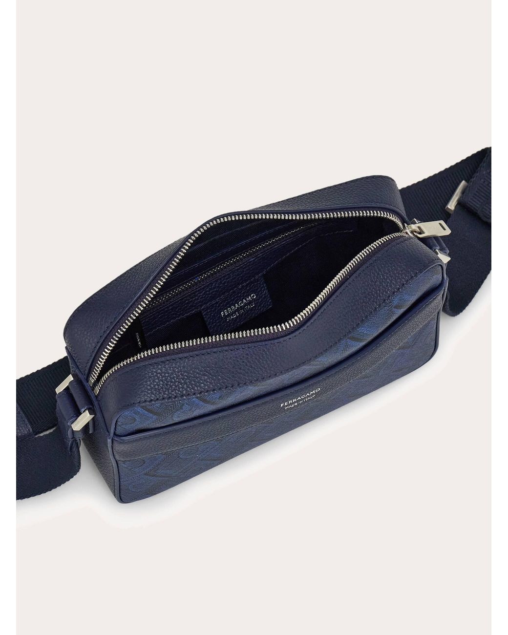 Ferragamo Blue Monogram Crossbody Bag for men