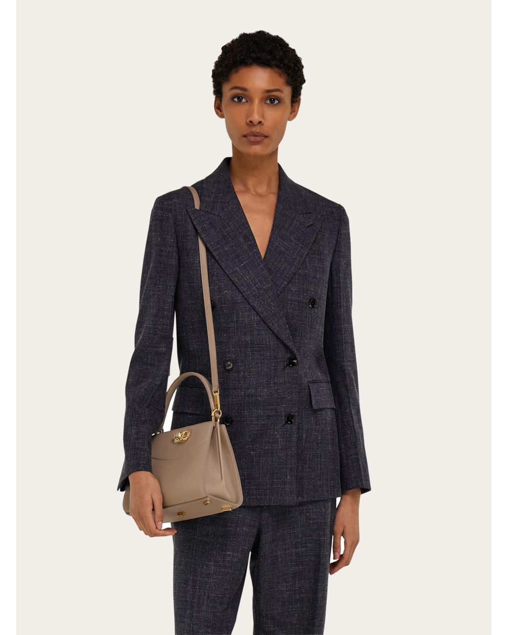 Ferragamo Natural New Studio Box Bag (Xs)