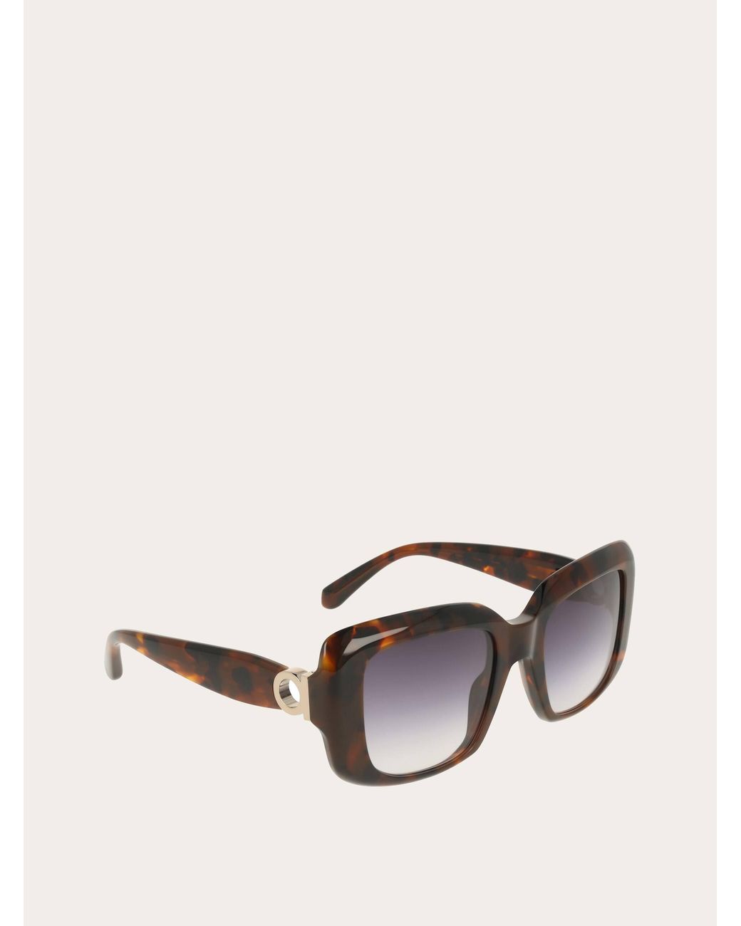 Ferragamo Black Rectangular Frame Sunglasses