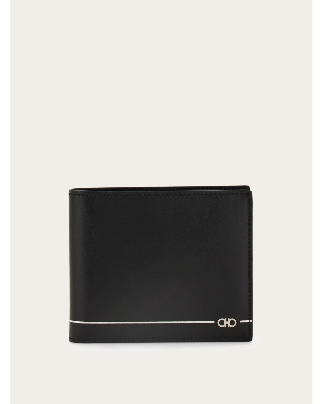 Ferragamo Black Gancini Wallet for men