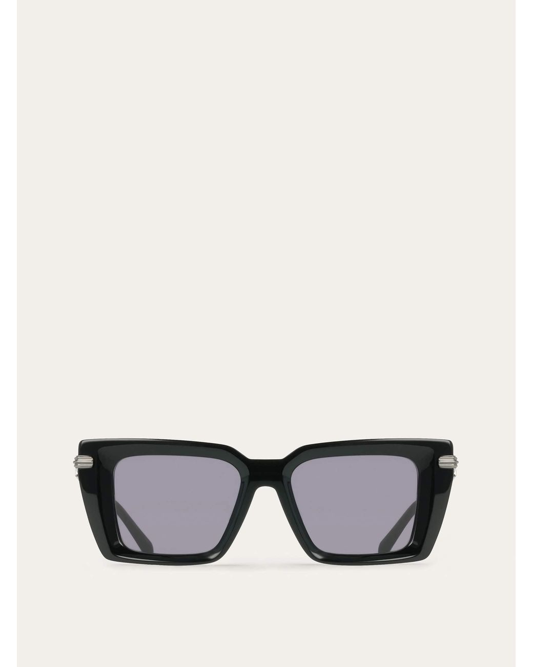 Ferragamo Black Rectangular Frame Sunglasses