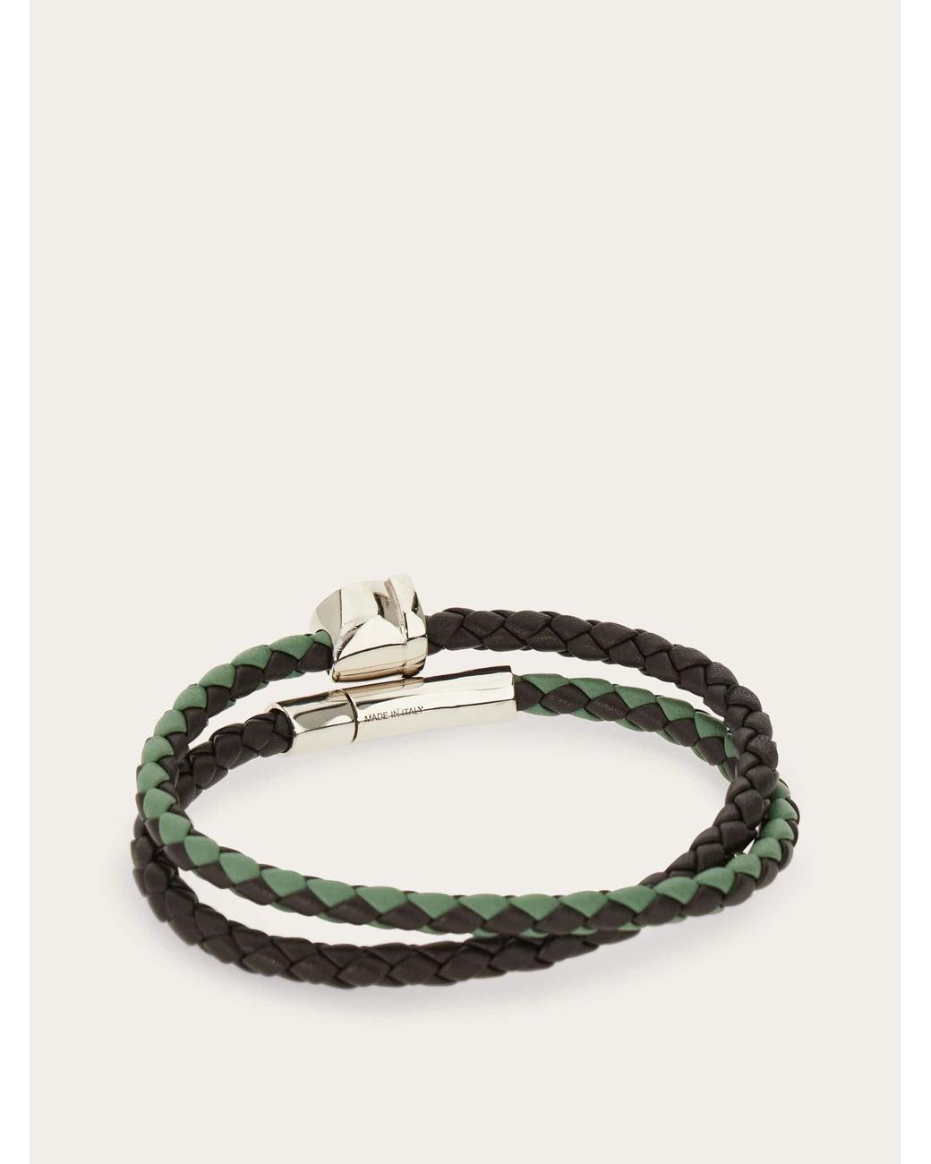 Ferragamo White Gancini Bracelet (20Cm) for men