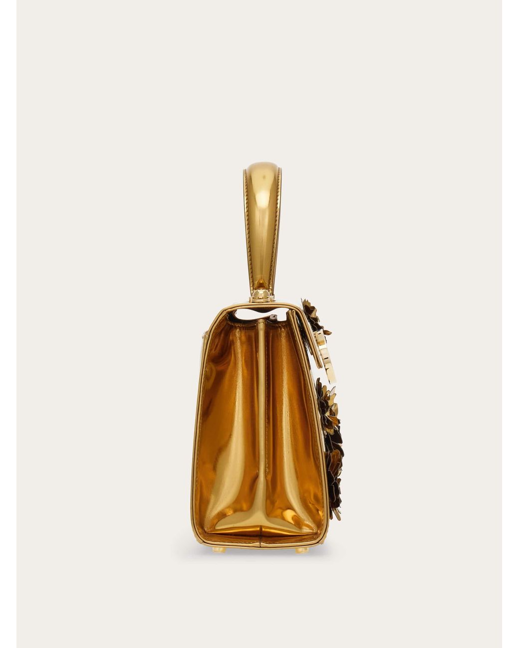 Ferragamo Metallic Iconic Top Handle (S)