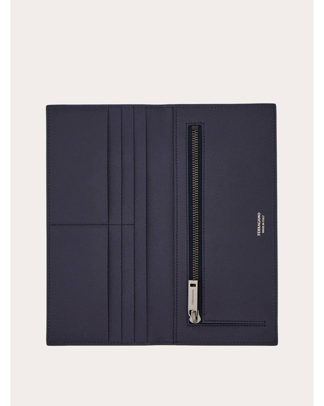 Ferragamo Blue Gancini Organizer Wallet for men