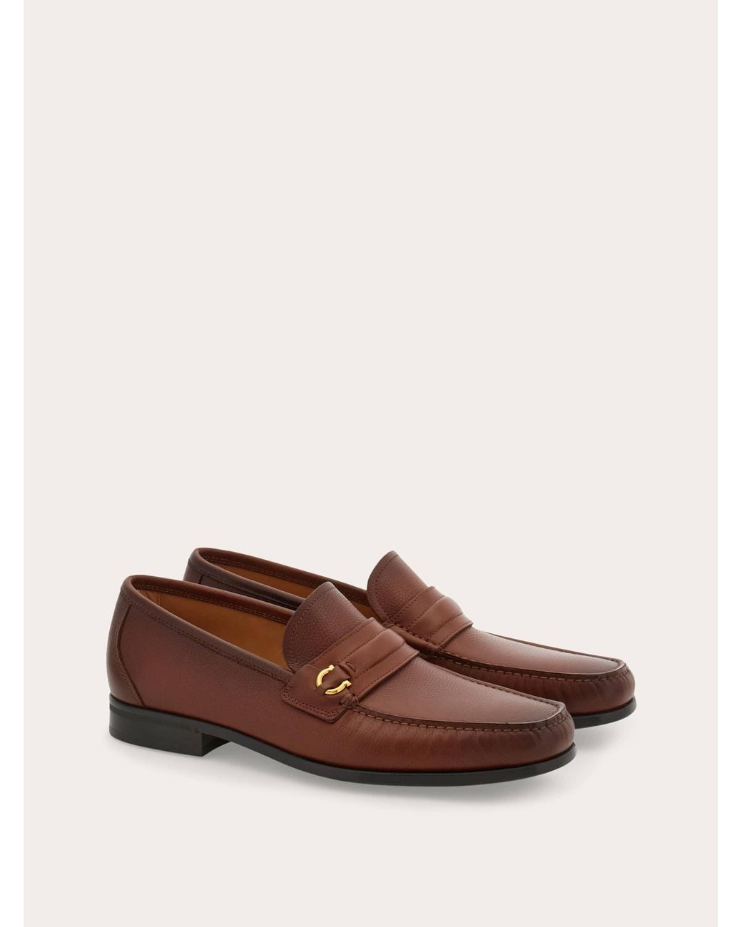 Ferragamo Brown Gancini Loafer for men