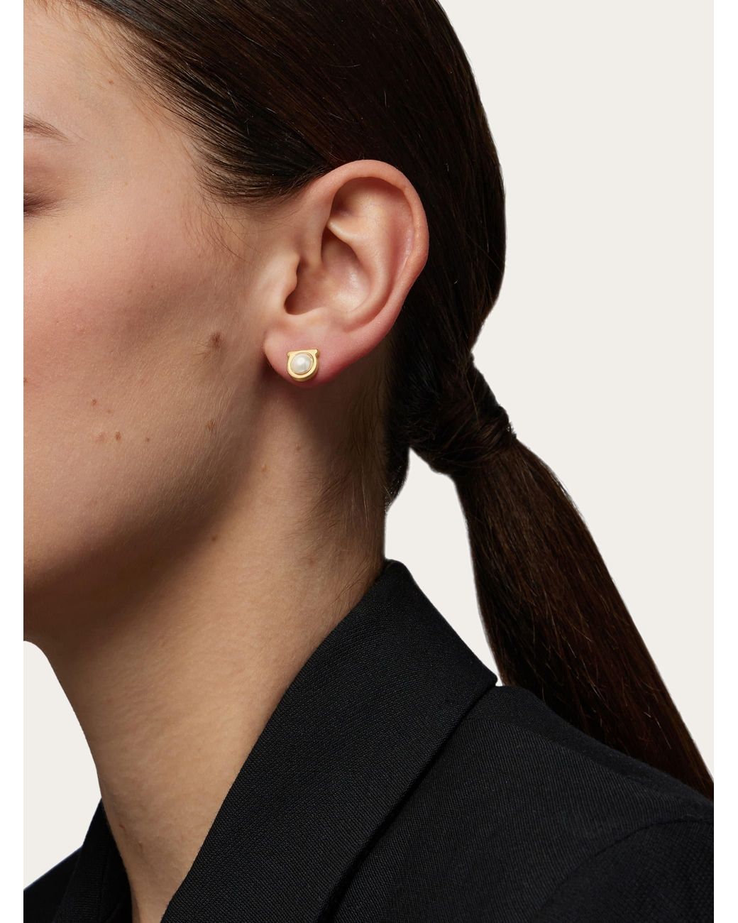 Ferragamo Metallic Brass Earrings