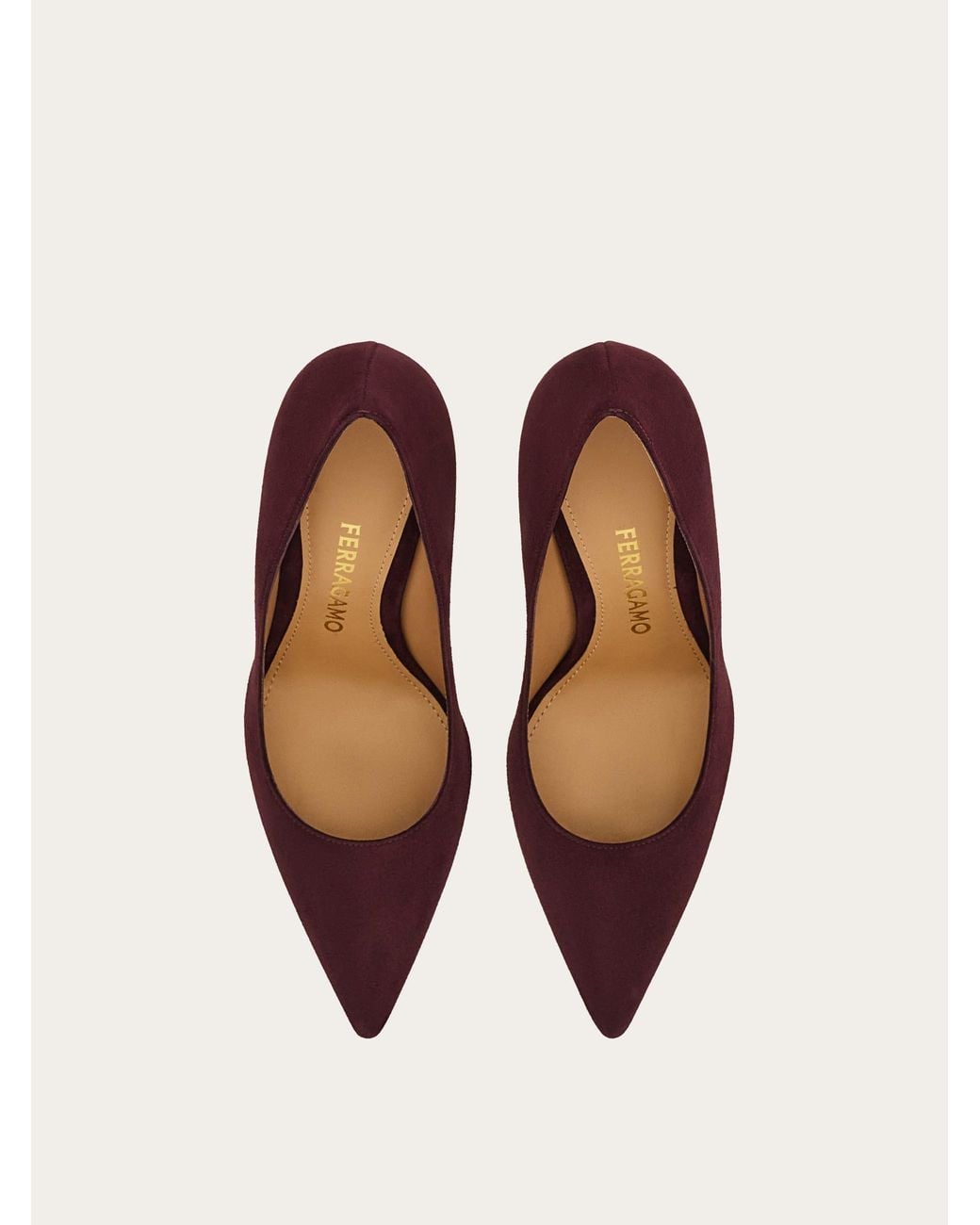 Ferragamo Purple Plain Pump