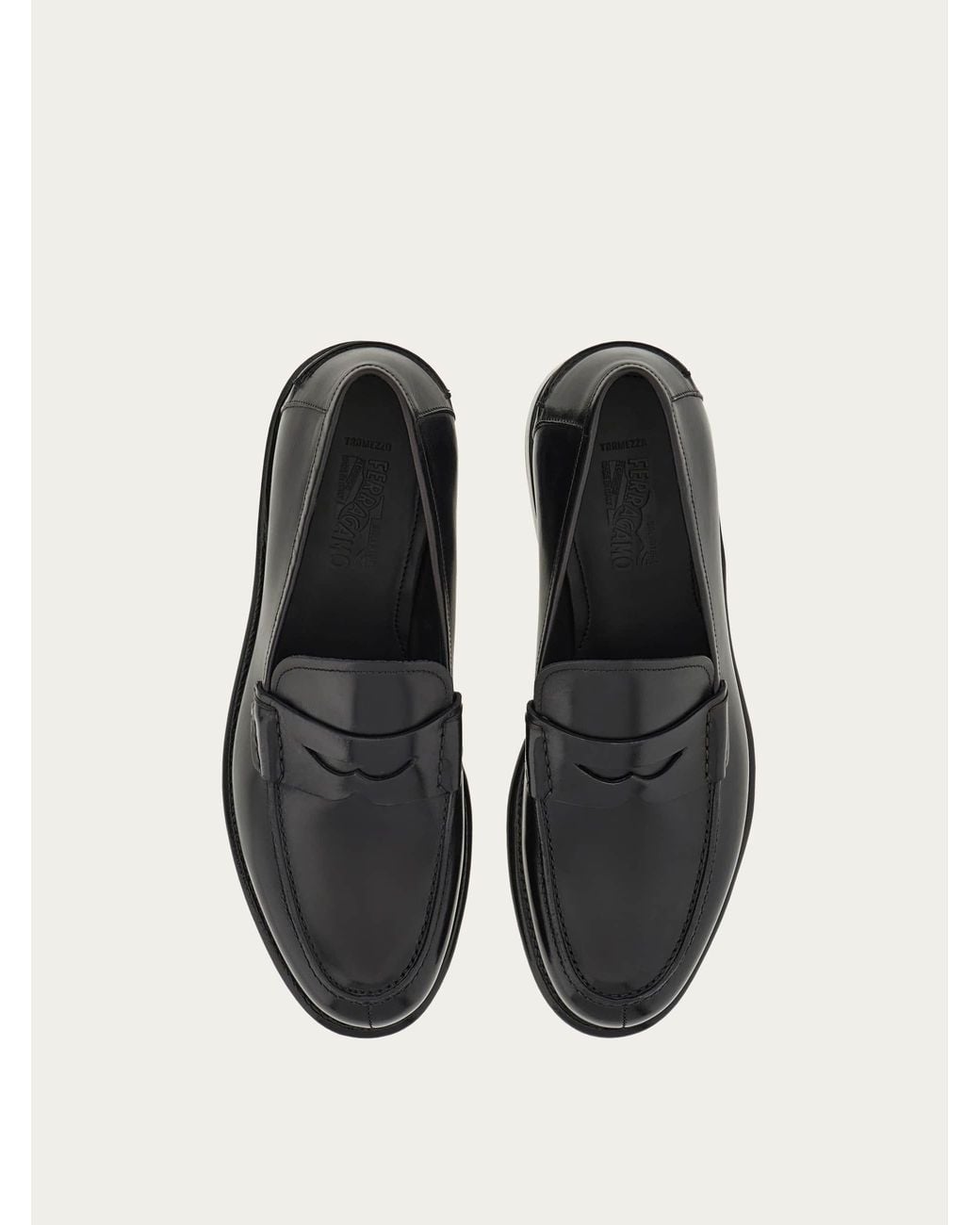 Ferragamo White Tramezza Penny Loafer for men