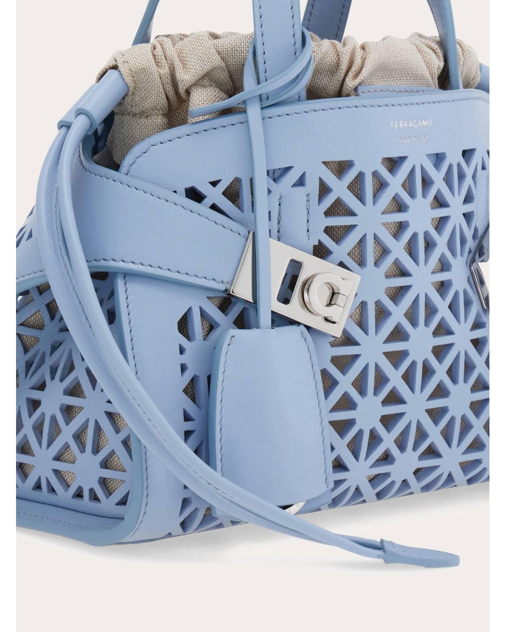 Ferragamo Blue Hug Handbag (Xs)