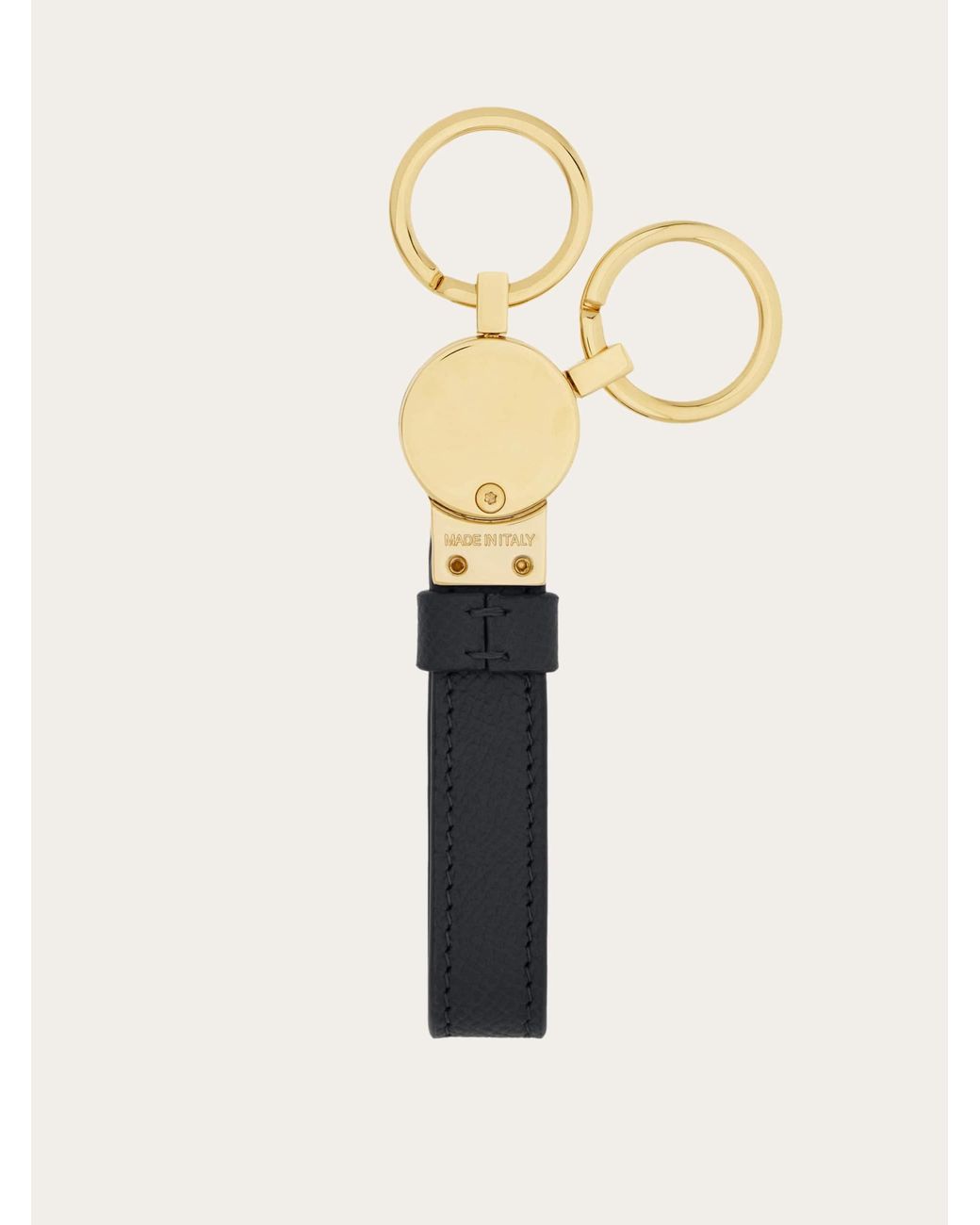 Ferragamo White Gancini Key Holder for men
