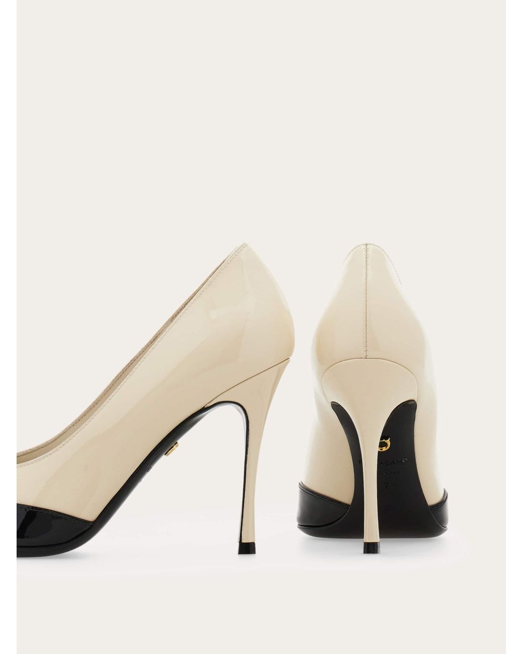 Ferragamo Natural Bicolor Pump .5