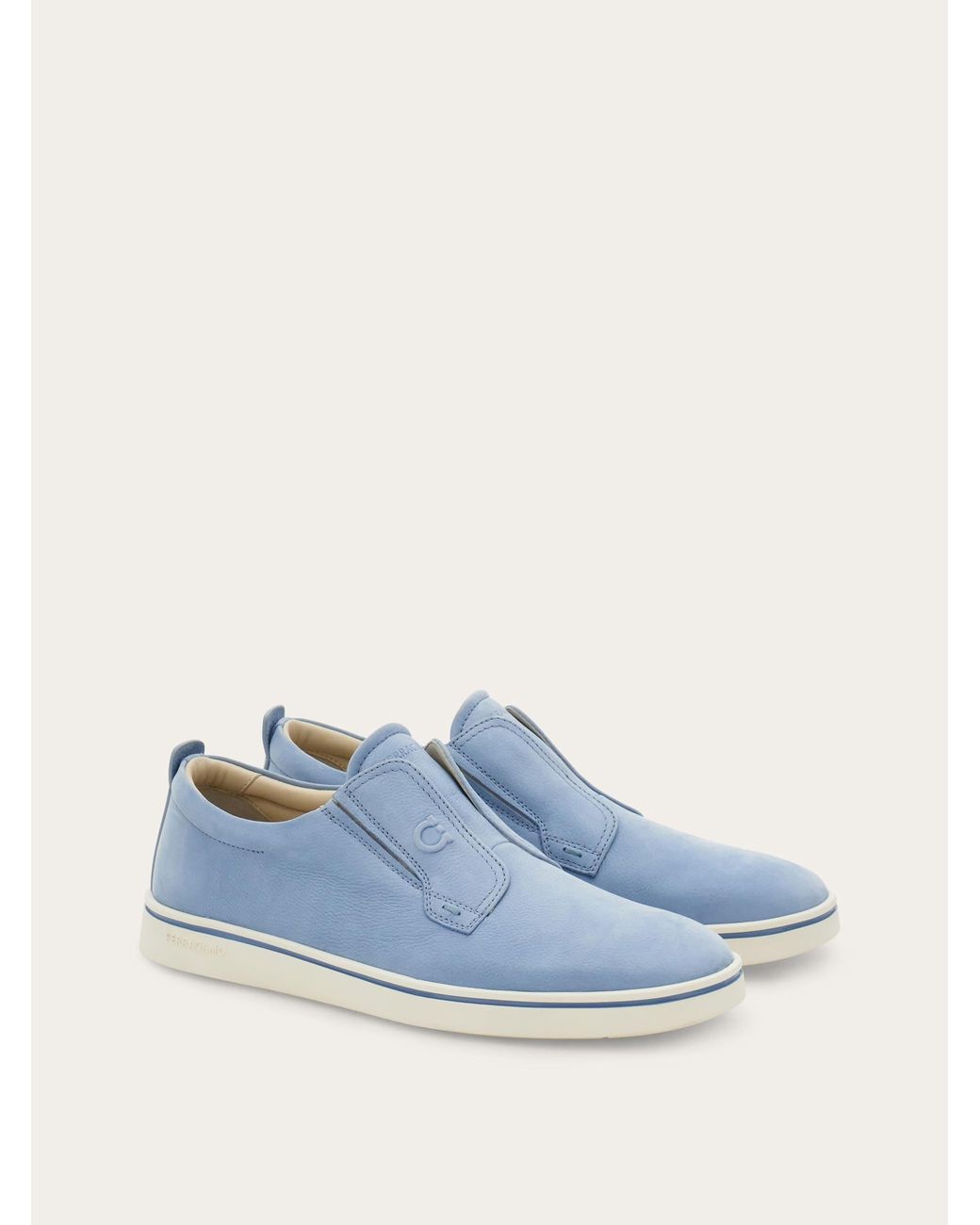 Ferragamo Blue Derby Slip-On for men