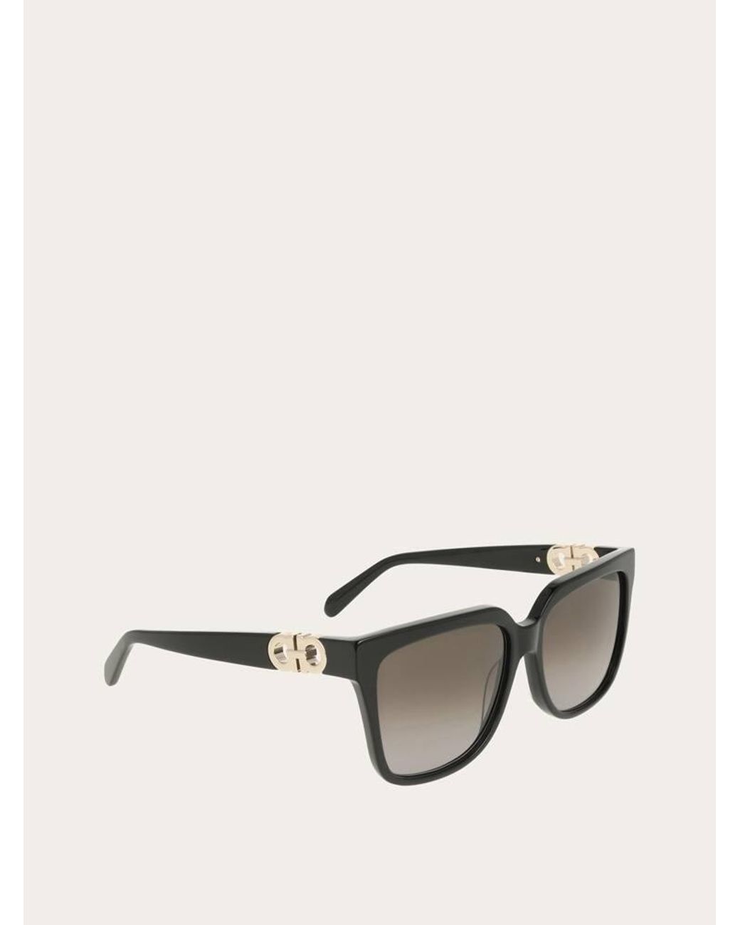 Ferragamo Gray Square Frame Sunglasses