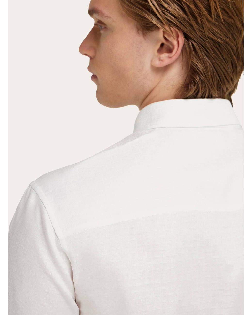 Ferragamo White Monogram Shirt for men