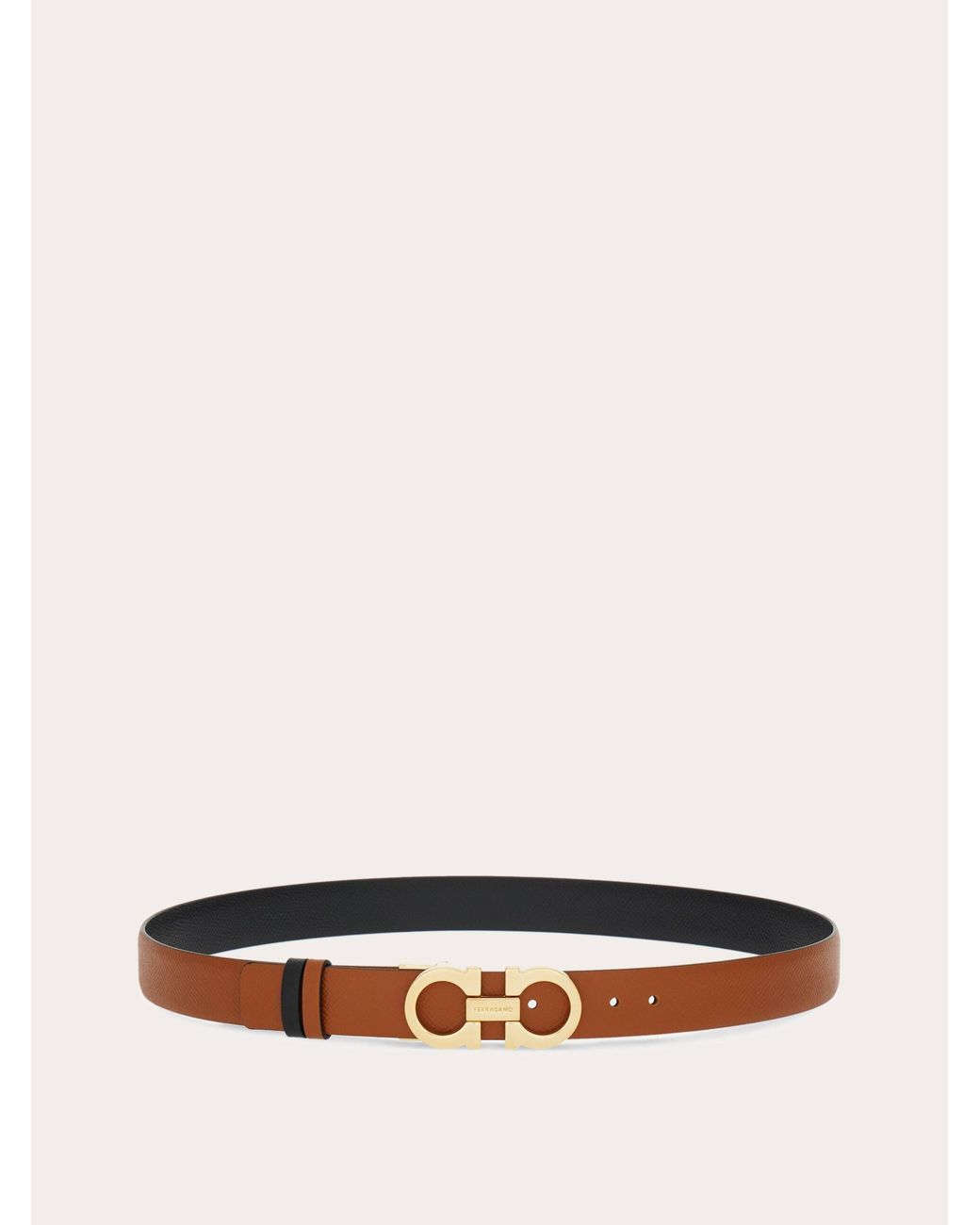 Ferragamo White Reversible And Adjustable Gancini Belt