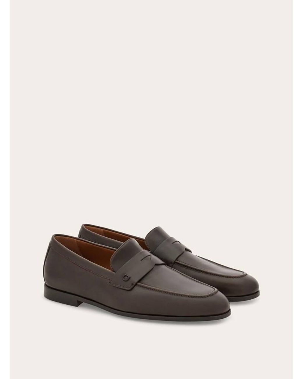 Ferragamo White Penny Loafer for men