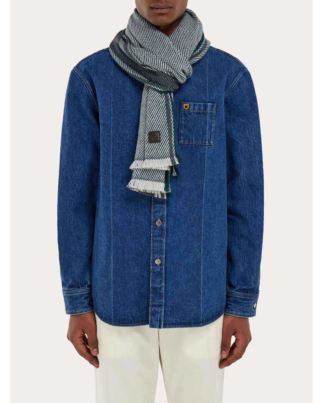 Uomo Sciarpa di Ferragamo in Blue da Uomo