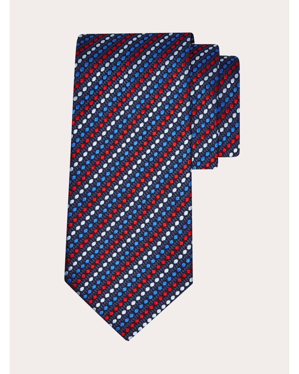 Ferragamo Blue Dots Jacquard Tie for men