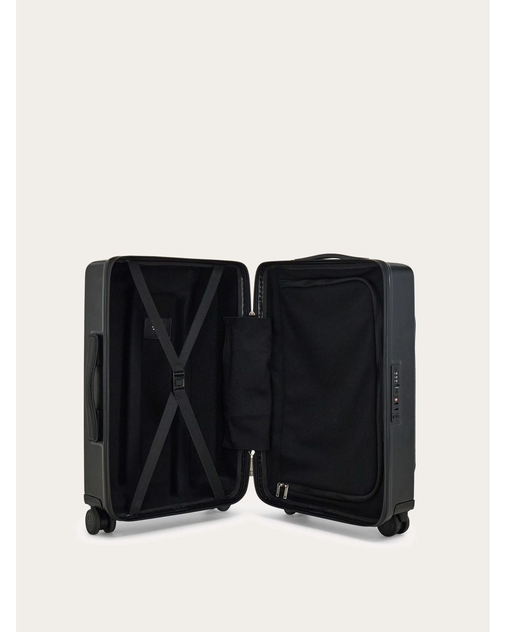 Ferragamo Black Embossed Monogram Hand Luggage for men