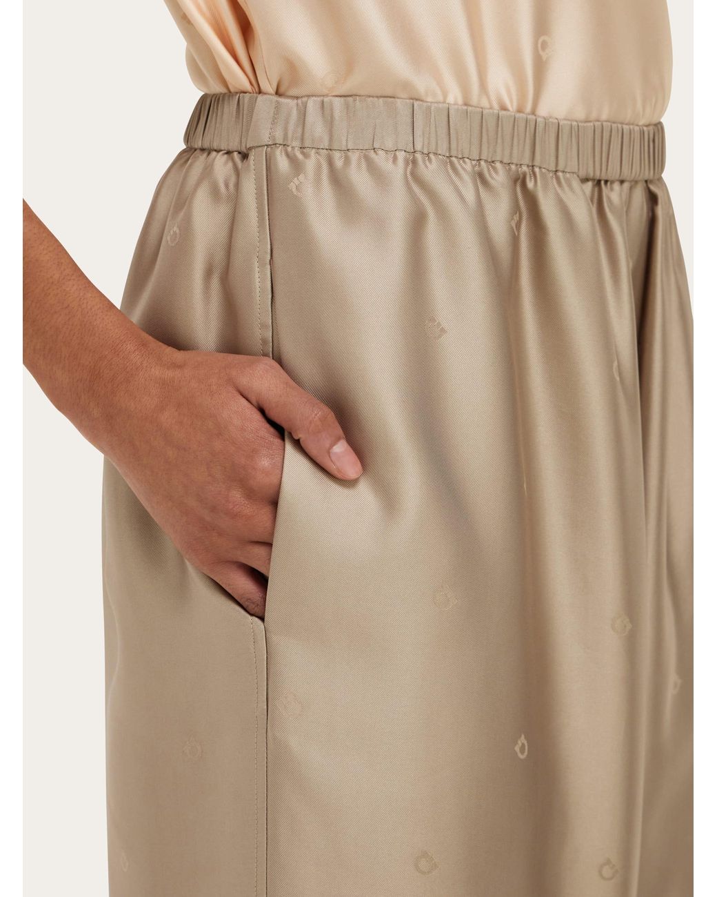 Ferragamo Natural Silk Trouser