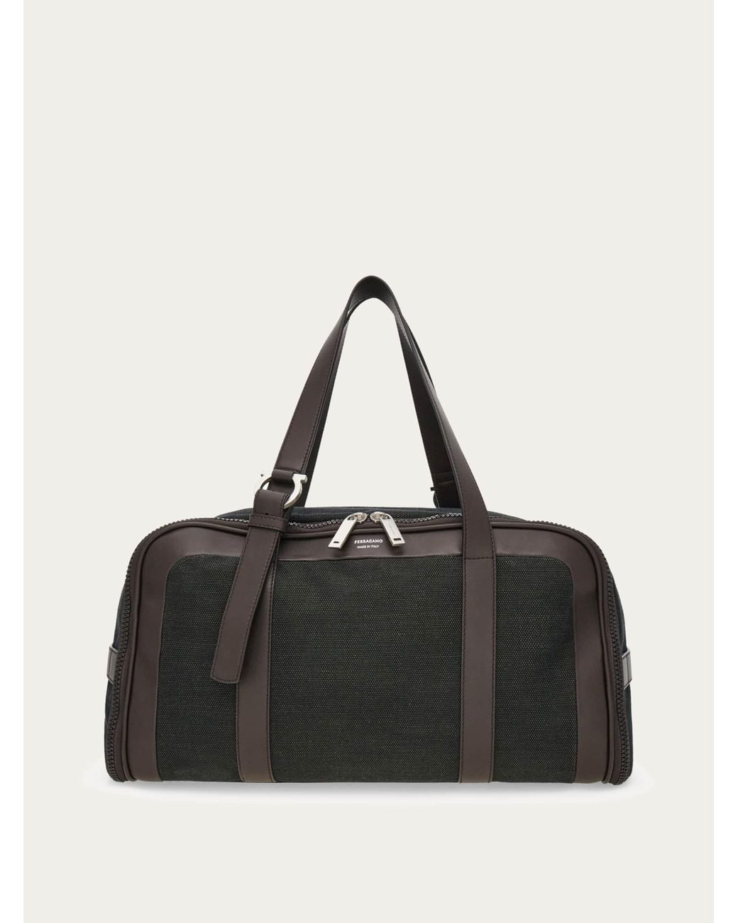 Ferragamo Black Foldable Weekend Bag for men