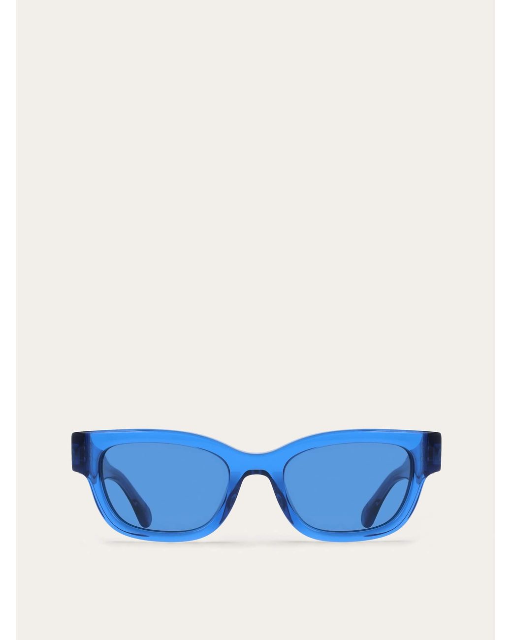 Ferragamo Blue Rectangular Frame Sunglasses