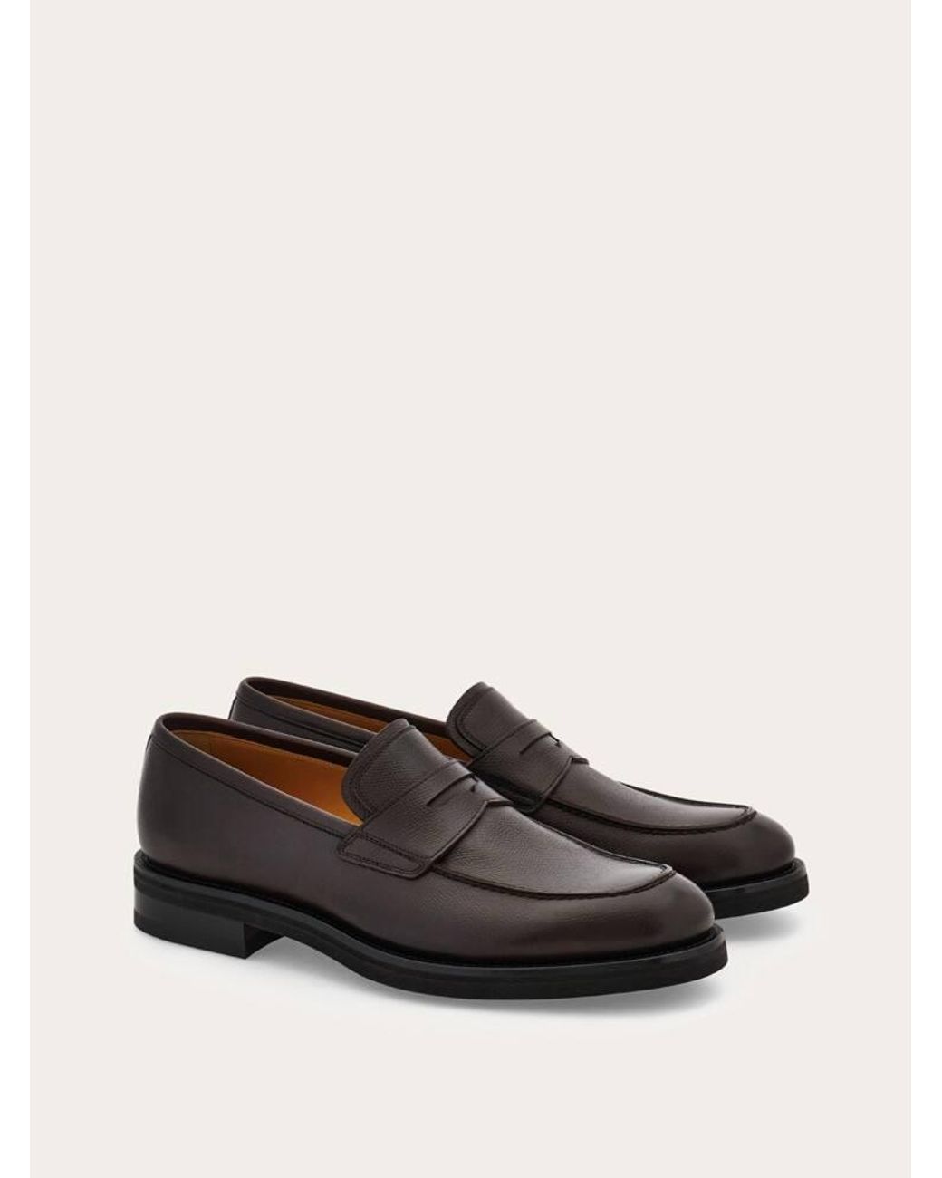 Ferragamo White Penny Loafer .5 for men