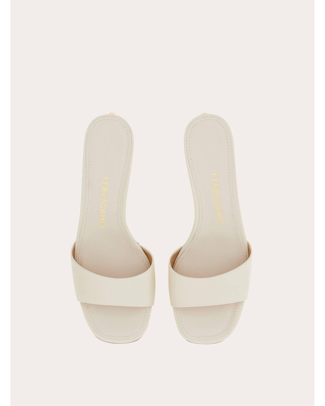Ferragamo Natural Low Heeled Slide