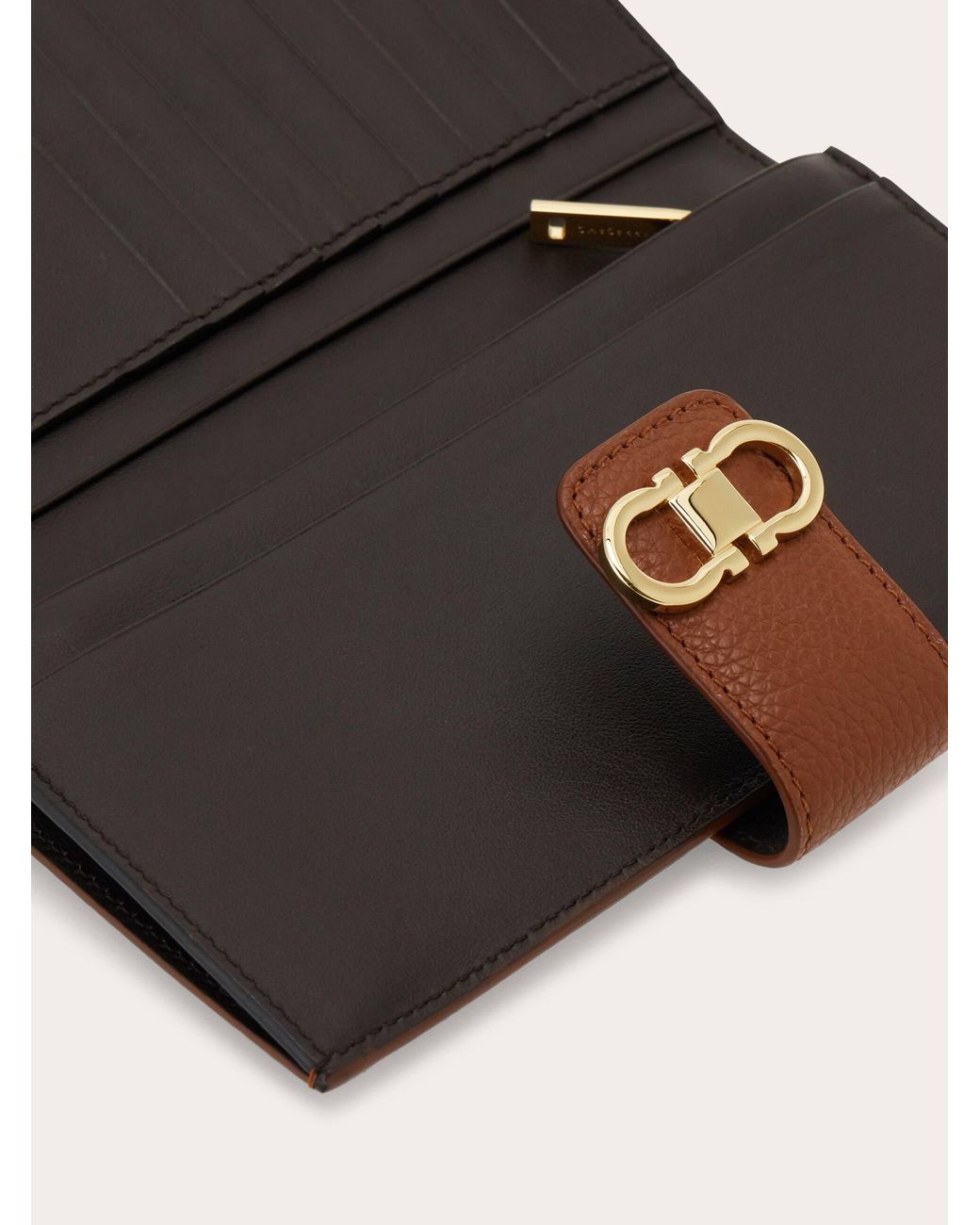 Ferragamo Brown Continental Wallet