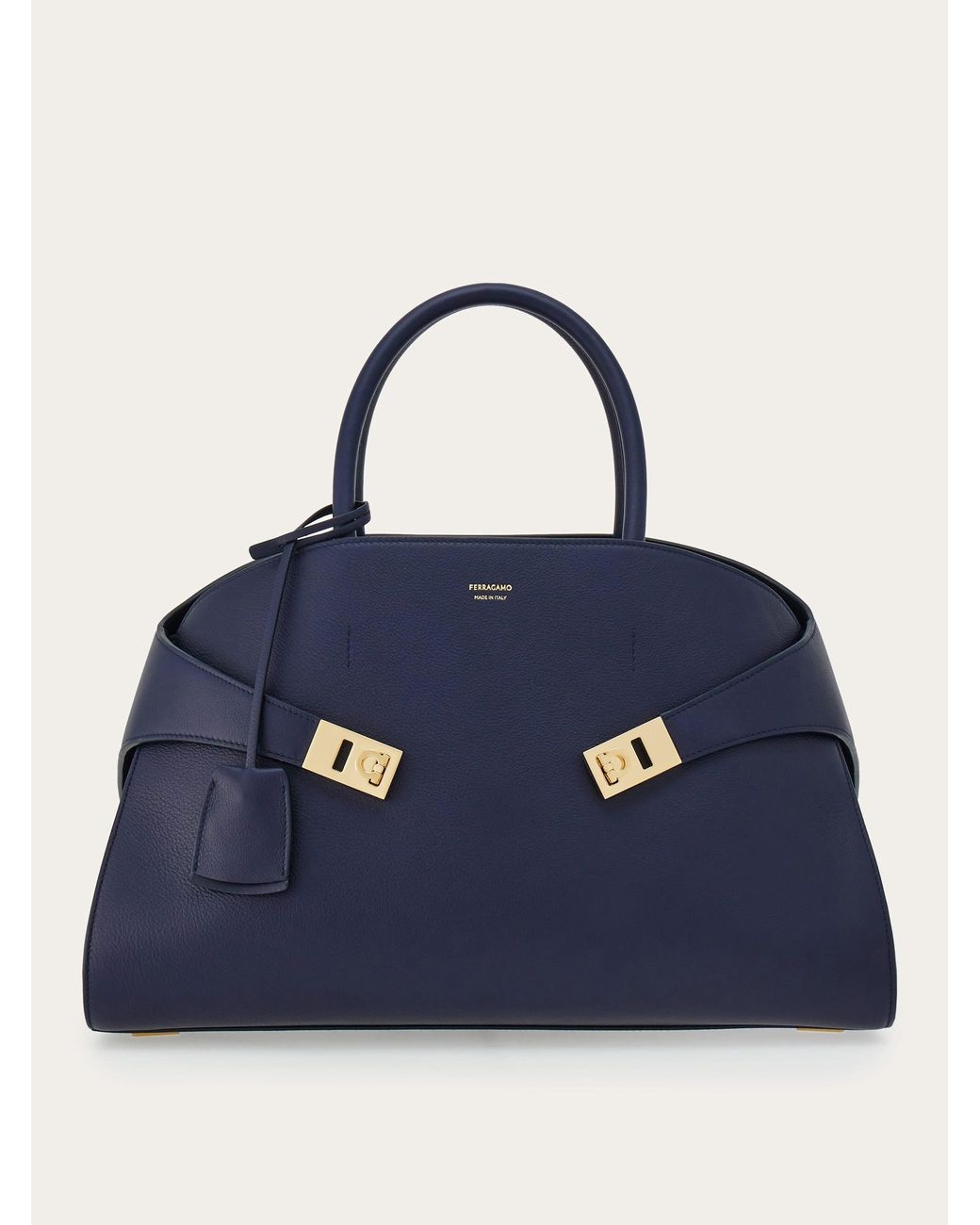 Ferragamo Blue Hug Handbag (L)