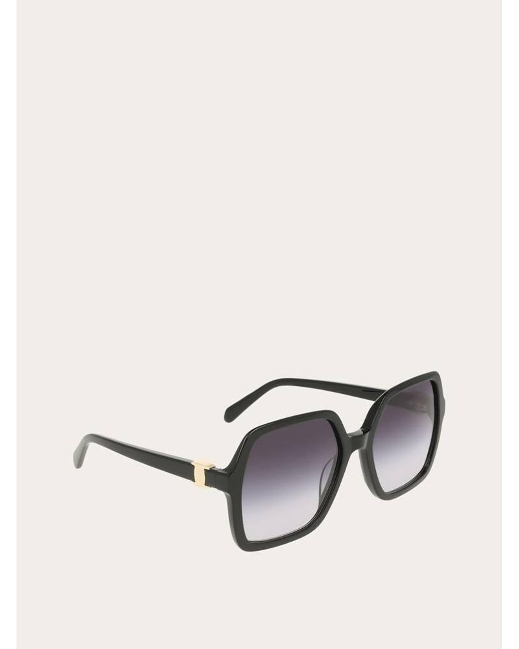 Ferragamo Black Square Frame Sunglasses