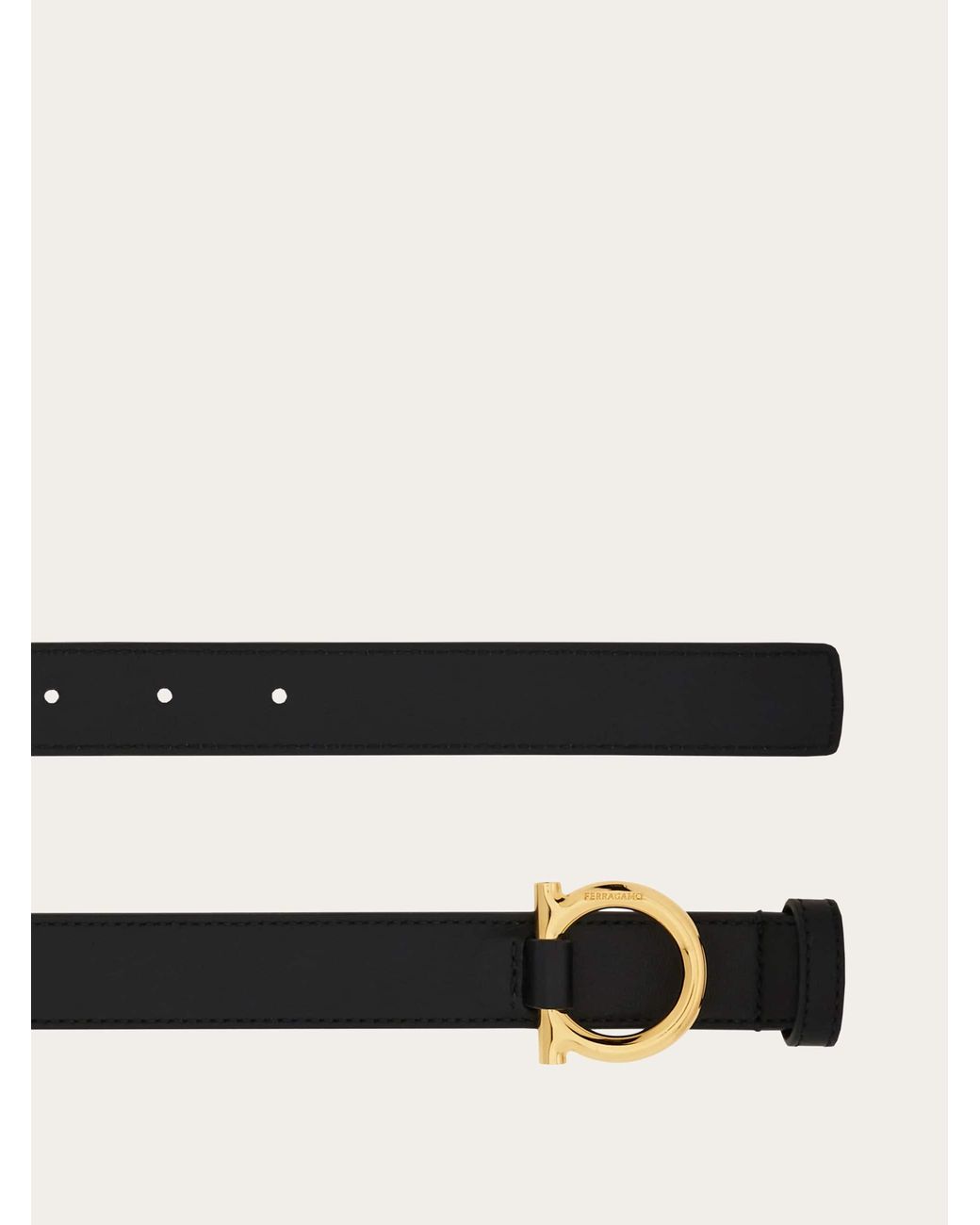 Ferragamo White Gancini Belt